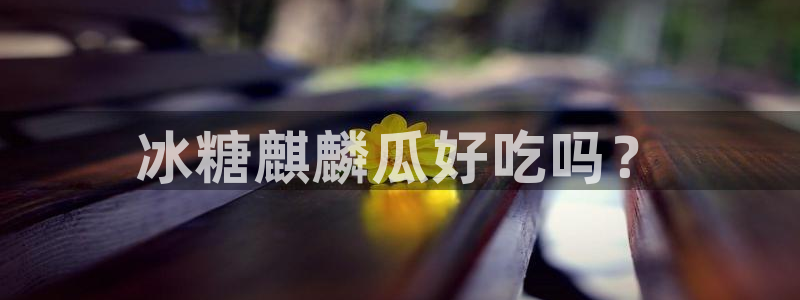 网站吃瓜:冰糖麒麟瓜好吃吗?